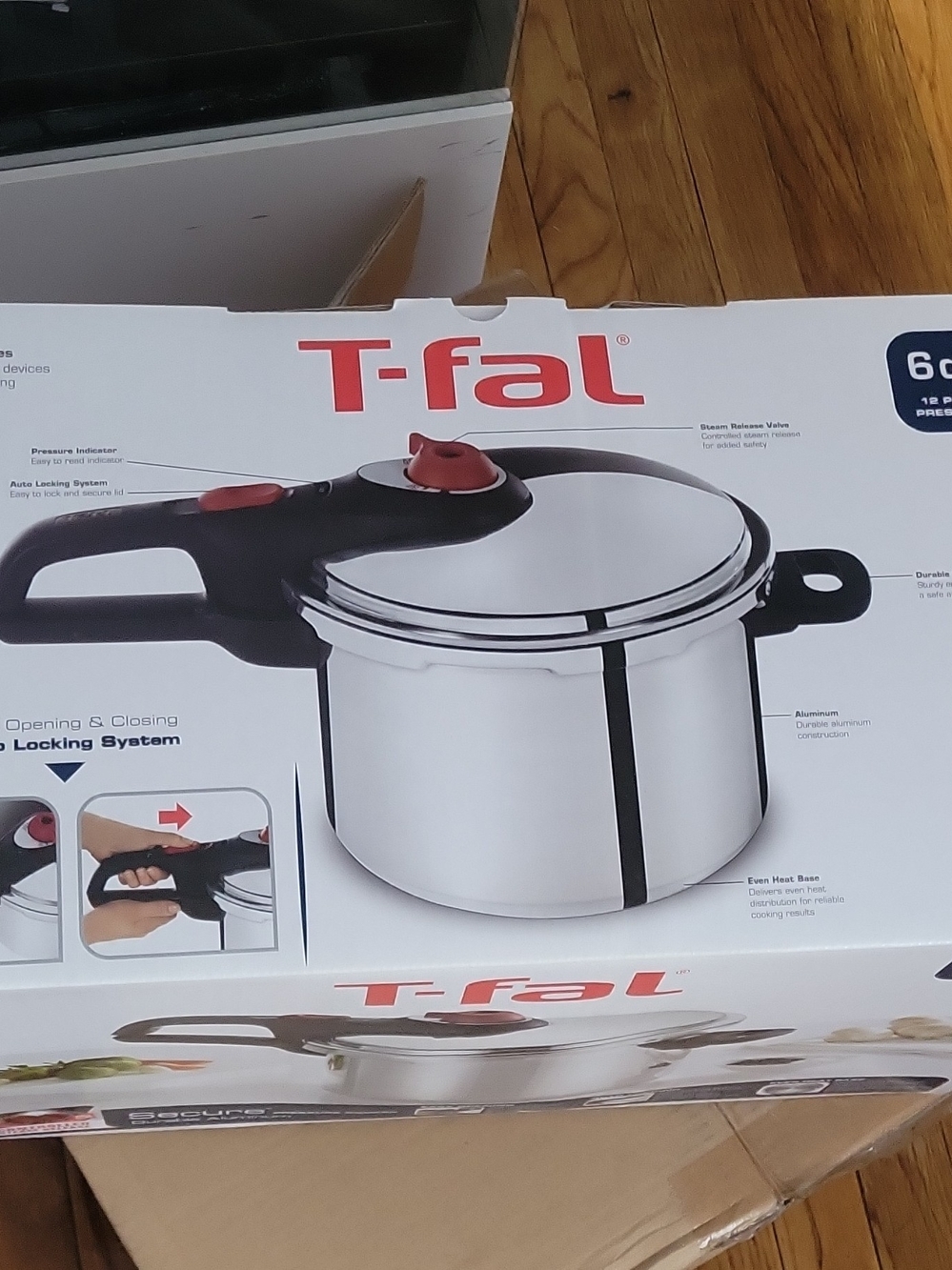 T-fal Stainless Steel Pressure Cooker - Silver with Black Handles